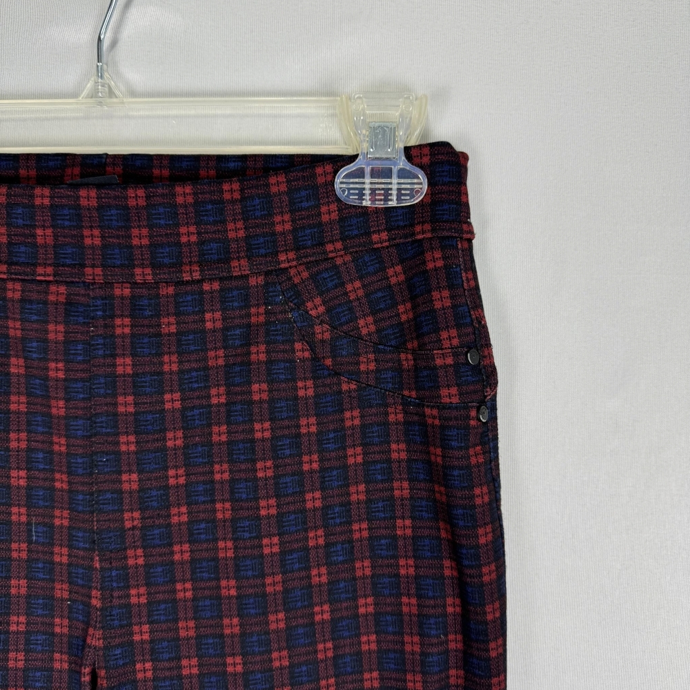 Anthropology Sanctuary Findley Plaid Red and Blue Leggings Size Small - Picture 3 of 14